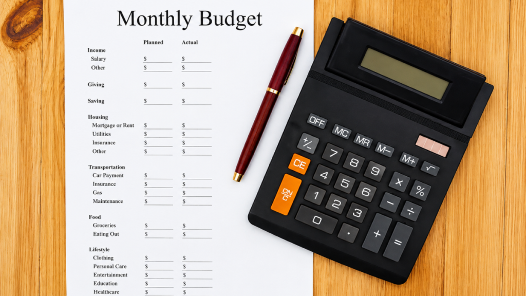 monthly budget calculator